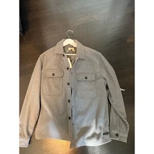 Civil Society Mens Durbin Jacket Heather Charcoal Gray Shacket XL NEW